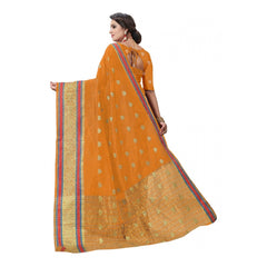 Generic Women's Cotton Silk Designer Weaving Saree With Unstitched Blouse (Mustered, 5.50 Mtrs)