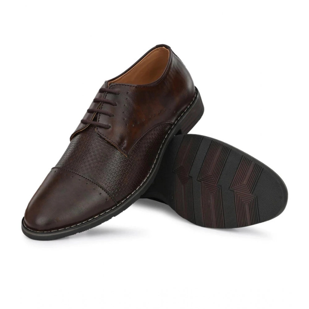 Generic Men's Synthetic Leather Formal Shoes (Brown)