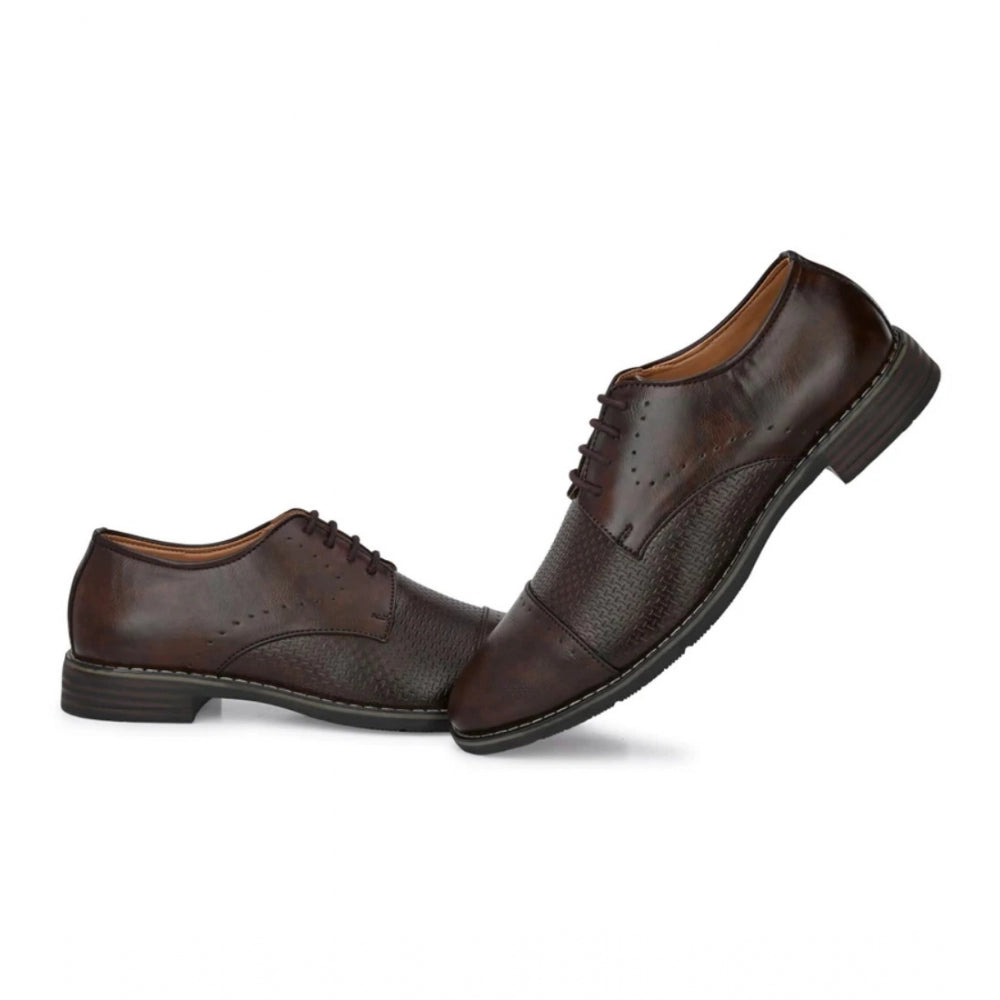 Generic Men's Synthetic Leather Formal Shoes (Brown)