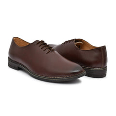 Generic Men's Synthetic Leather Formal Shoes (Coffee Brown)