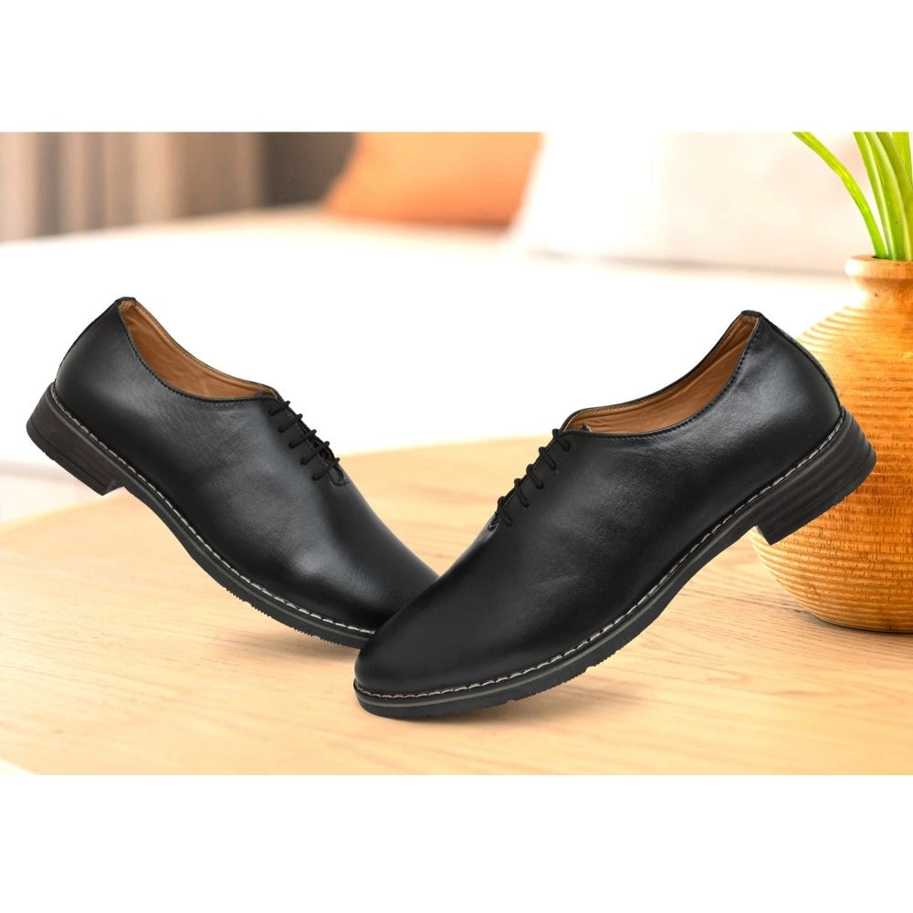 Generic Men's Synthetic Leather Formal Shoes (Black)