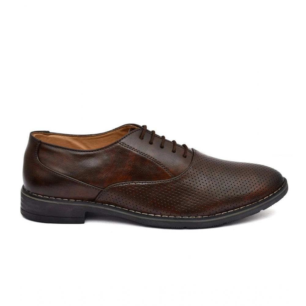 Generic Men's Synthetic Leather Formal Shoes (Brown)