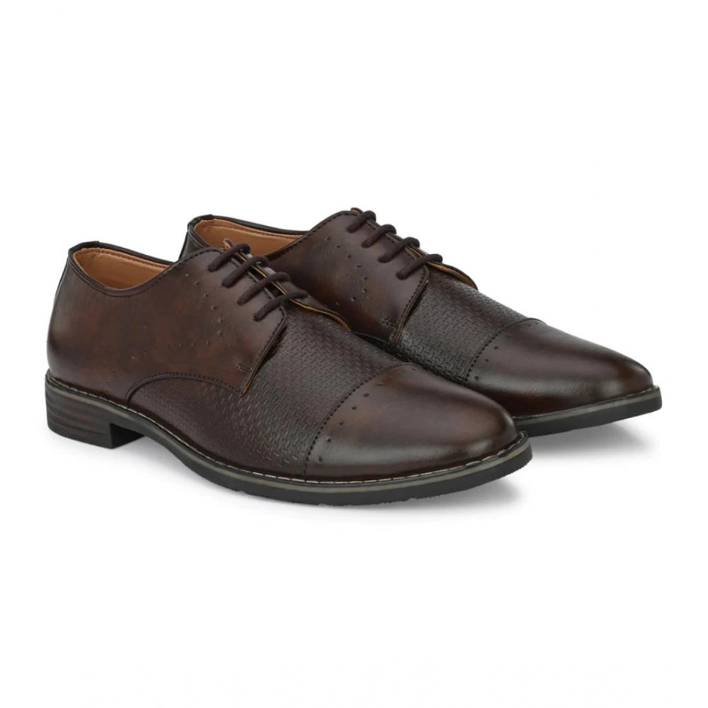 Generic Men's Synthetic Leather Formal Shoes (Brown)