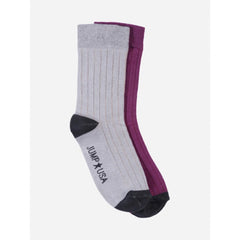 Generic Men's Printed Cotton Spandex Mid Length Socks (Assorted)