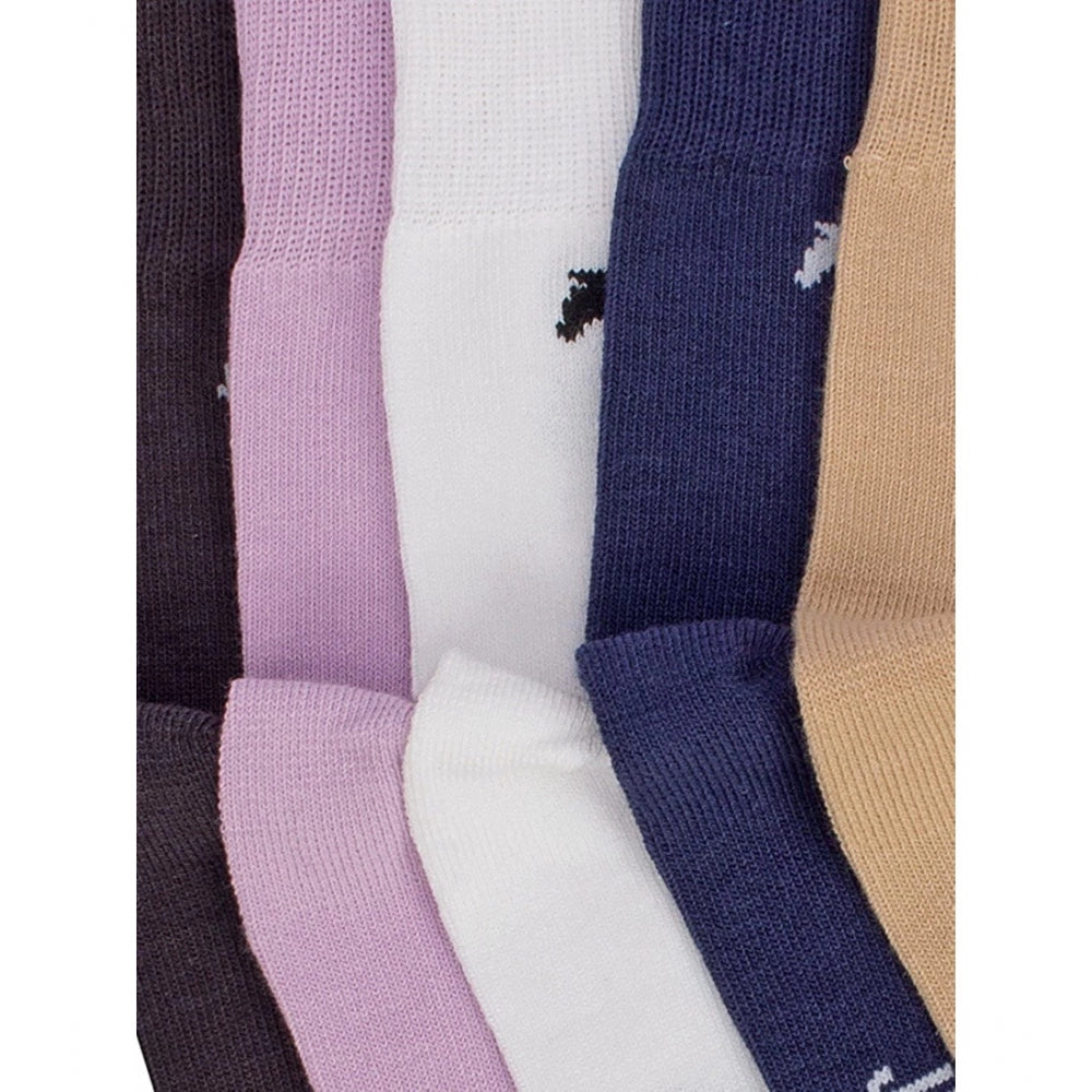 Generic Men's Printed Cotton Spandex Ankle Length Socks (Assorted)