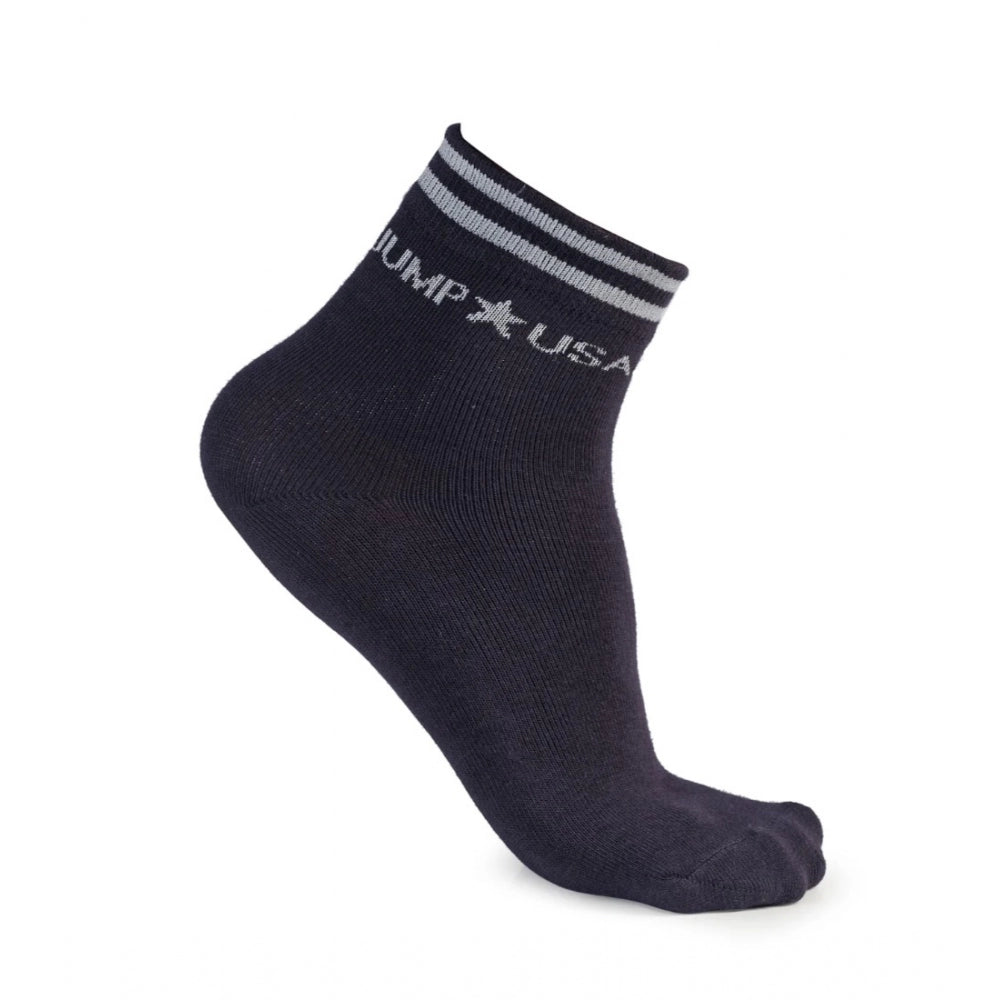 Generic Men's Printed Cotton Spandex Ankle Length Socks (Assorted)