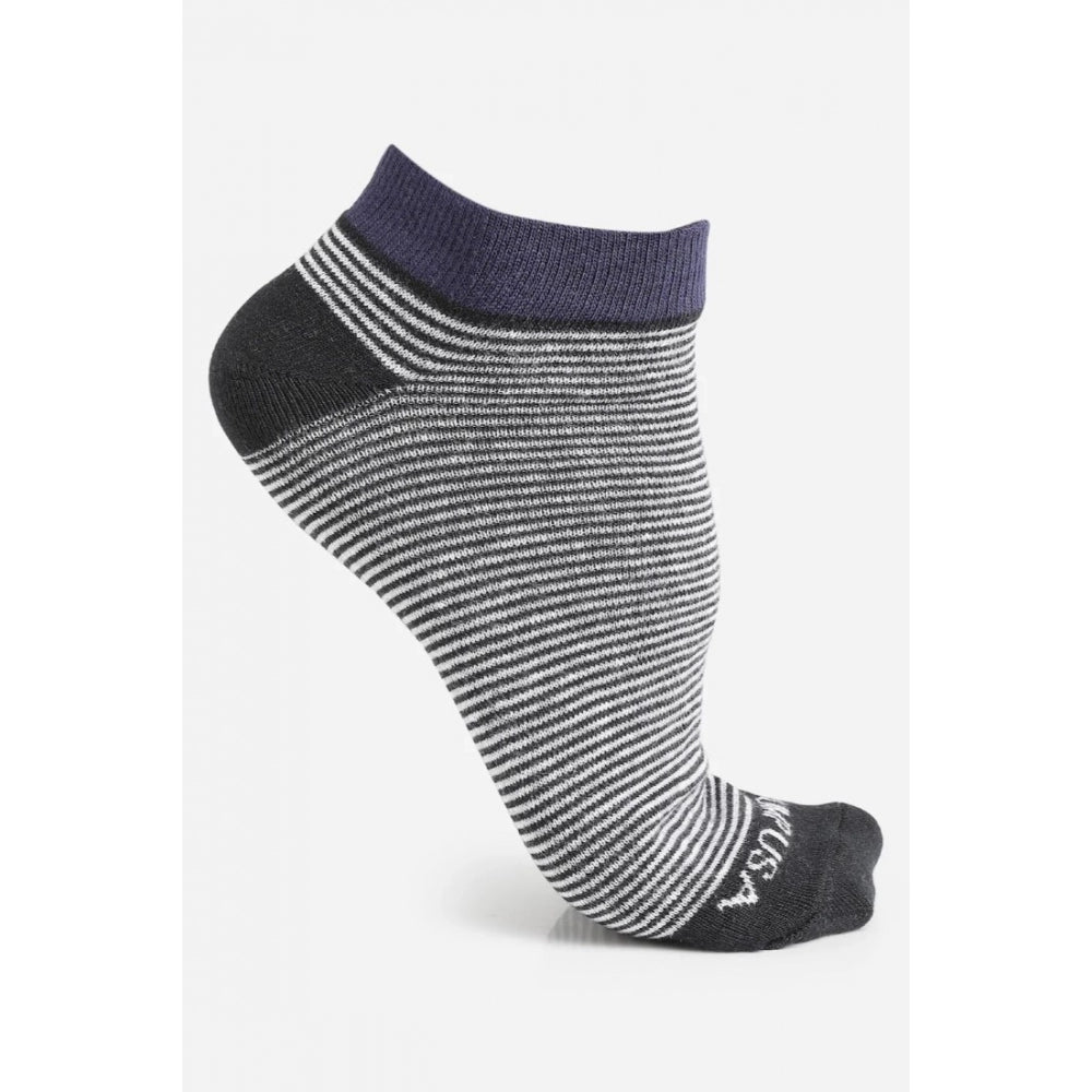 Generic Men's Printed Cotton Spandex Ankle Length Socks (Assorted)