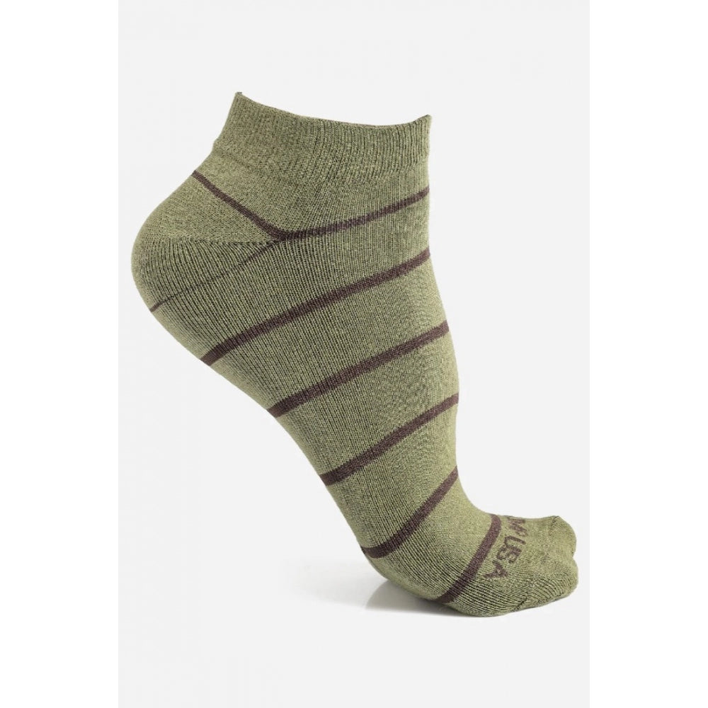 Generic Men's Printed Cotton Spandex Ankle Length Socks (Assorted)