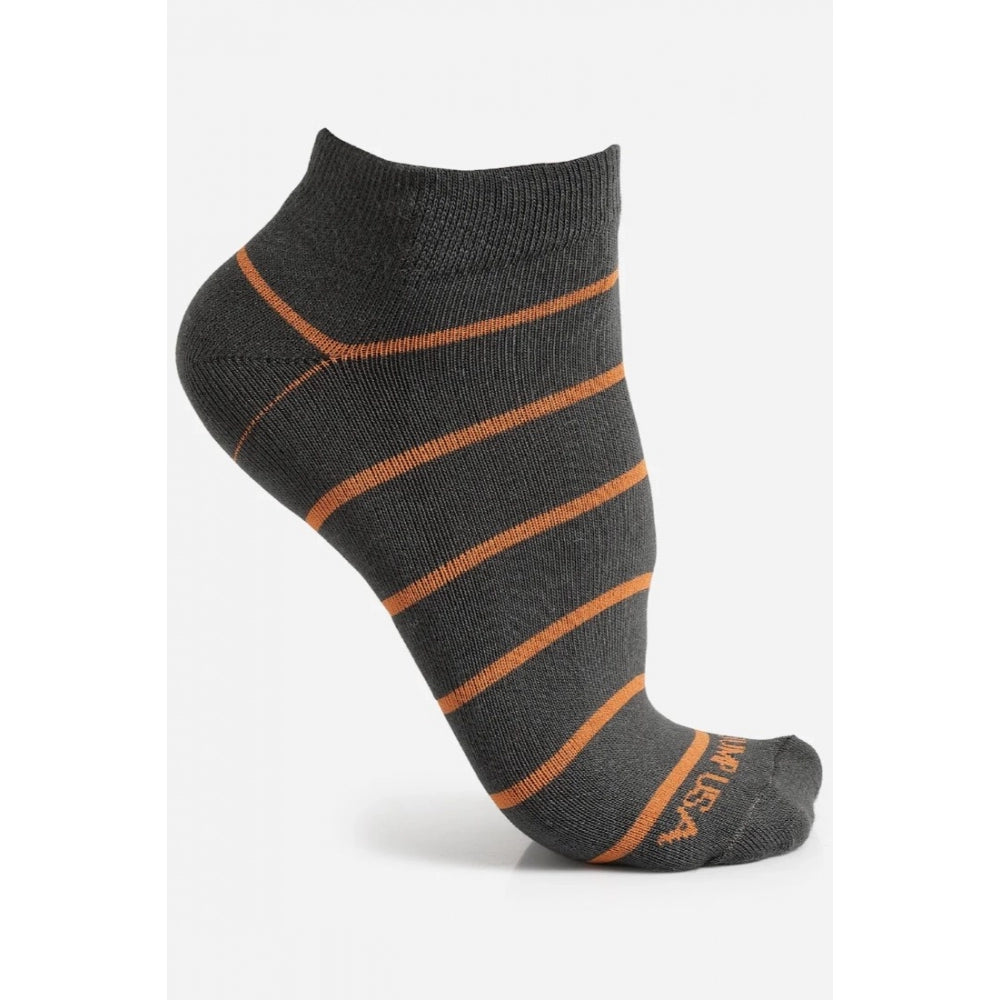 Generic Men's Printed Cotton Spandex Ankle Length Socks (Assorted)