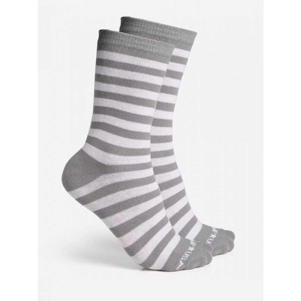 Generic Men's Printed Cotton Spandex Calf Length Socks (Assorted)