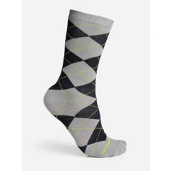 Generic Men's Printed Cotton Spandex Calf Length Socks (Assorted)