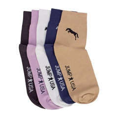 Generic Men's Printed Cotton Spandex Ankle Length Socks (Assorted)