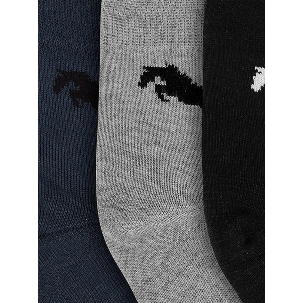 Generic Men's Printed Cotton Spandex Ankle Length Socks (Assorted)