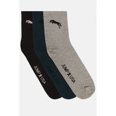 Generic Men's Printed Cotton Spandex Ankle Length Socks (Assorted)