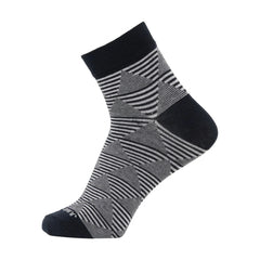 Generic Men's Printed Cotton Spandex Ankle Length Socks (Assorted)