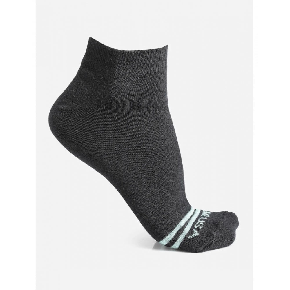 Generic Men's Printed Cotton Spandex Ankle Length Socks (Assorted)