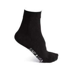 Generic Men's Printed Cotton Spandex Calf Length Socks (Black)