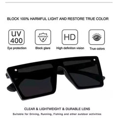 Generic Pack Of 2 Classic Unisex UV400 Protection Sunglasses (MultiColor)