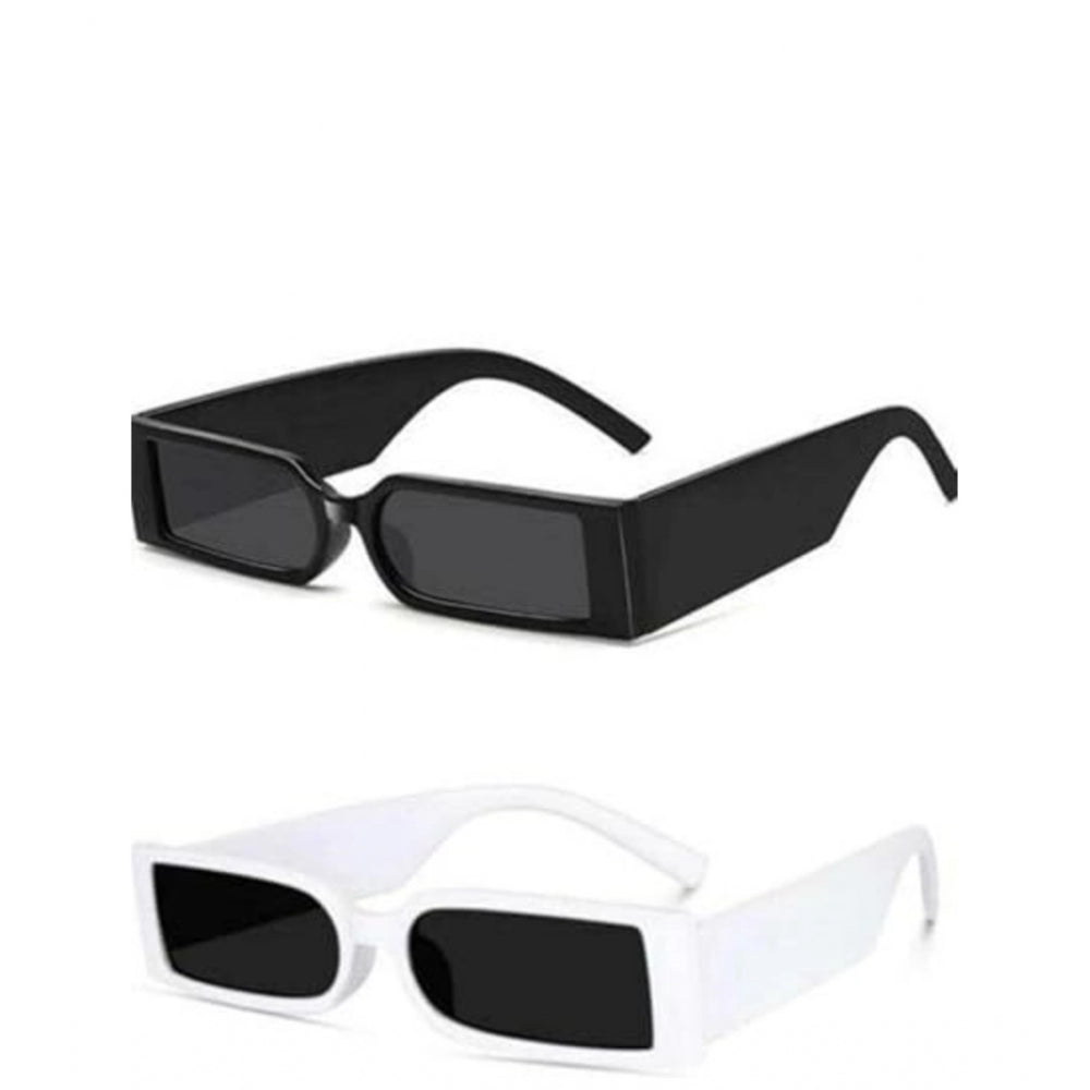 Generic Pack Of 2 Unisex UV400 Protection Sunglasses (MultiColor)