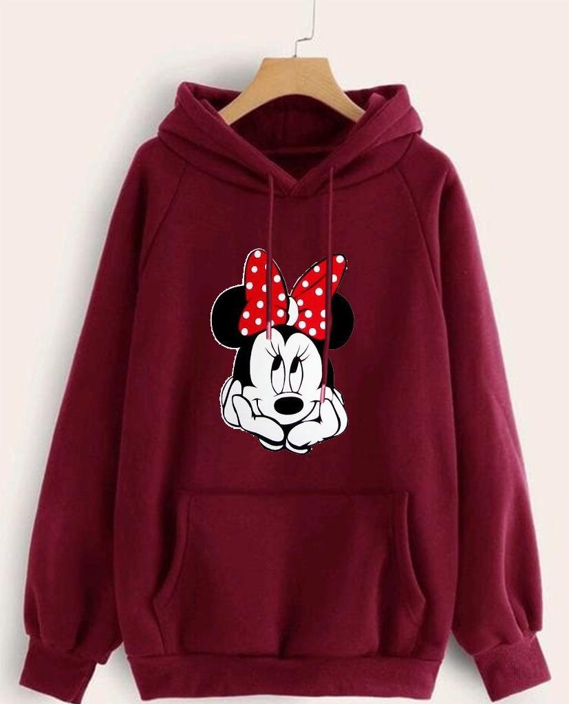 Women's Fleece Printed Hoodie