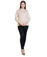 Women's Solid Woolen Full Sleeves Sweater