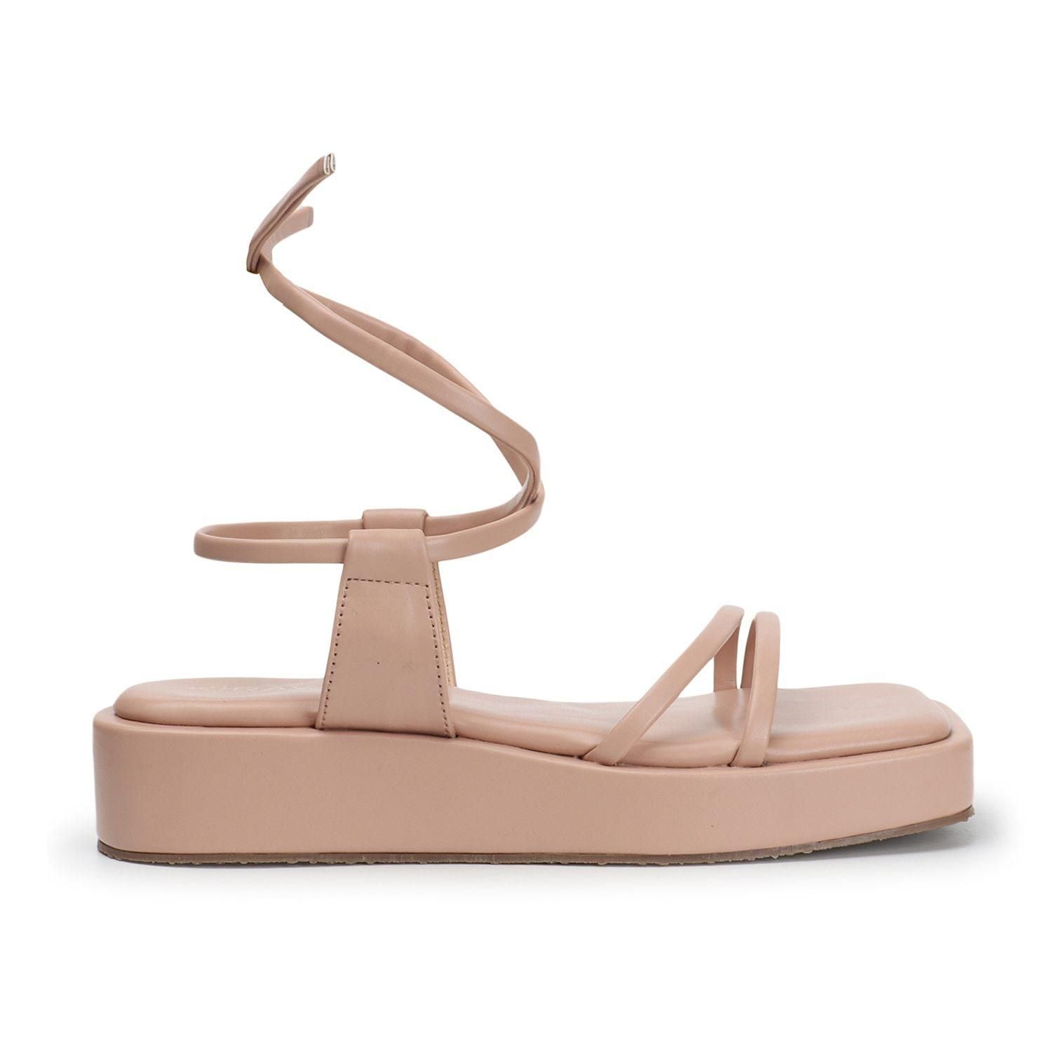 Kiravi Front Double Strap Beige Sandals