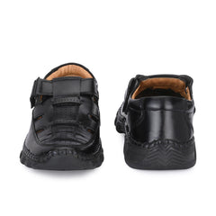 Black Roman Sandals For Men