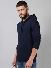 Cotton Solid Hoodie Jacket