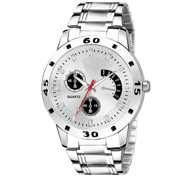 Men Trendy Stainless Steel Watch