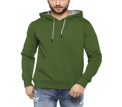 Fleece Solid Full Sleeves Hoodie