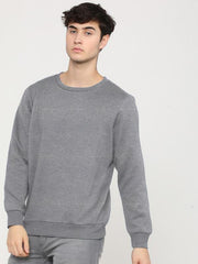 Cotton Solid Full Sleeves Regular Fit Mens Sweatshirt