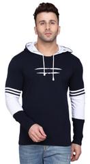 Cotton Solid Full Sleeves Hooded T-Shirts