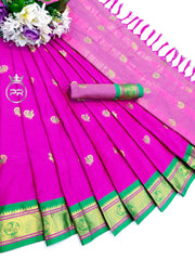 Latest Zari Woven Cotton Saree