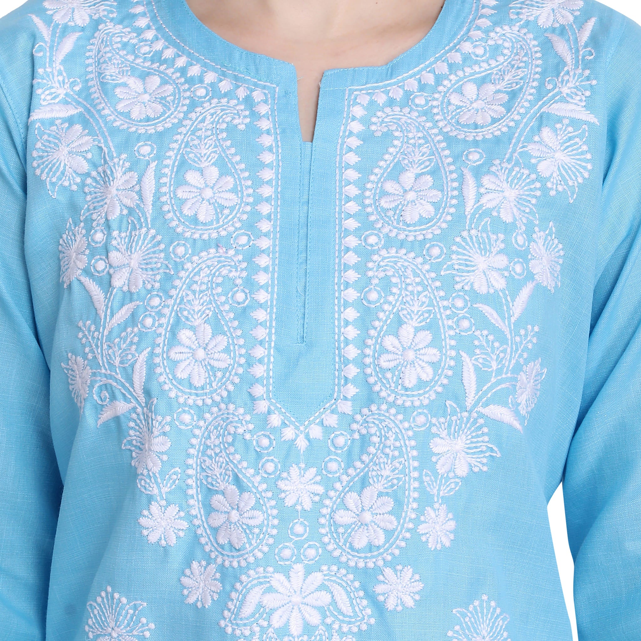 Besticktes Lucknowi-Kurta für Damen