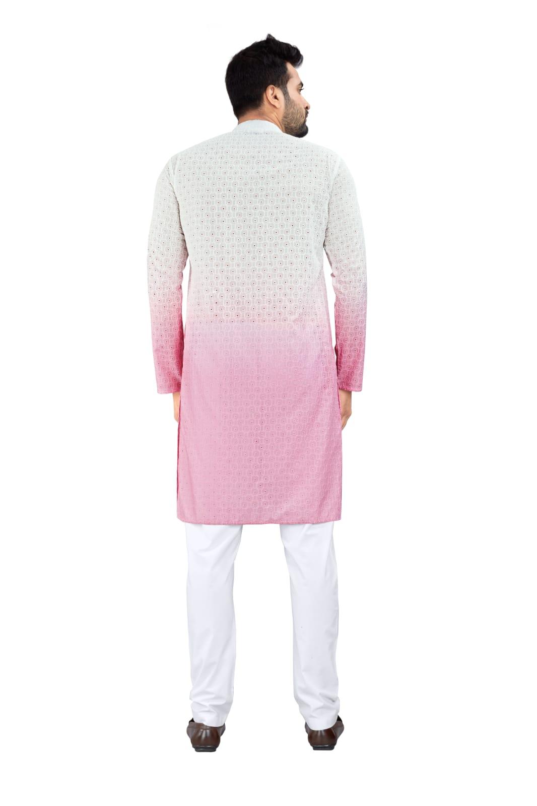 Men's Poly Cotton Digital Shehad Straight Kurta