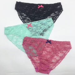 Low Rise Lace Panties Set - Pack of 4