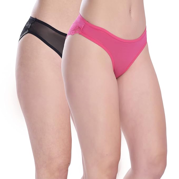 Transparentes Spitzen-Bikini-Set für Damen, 2er-Pack