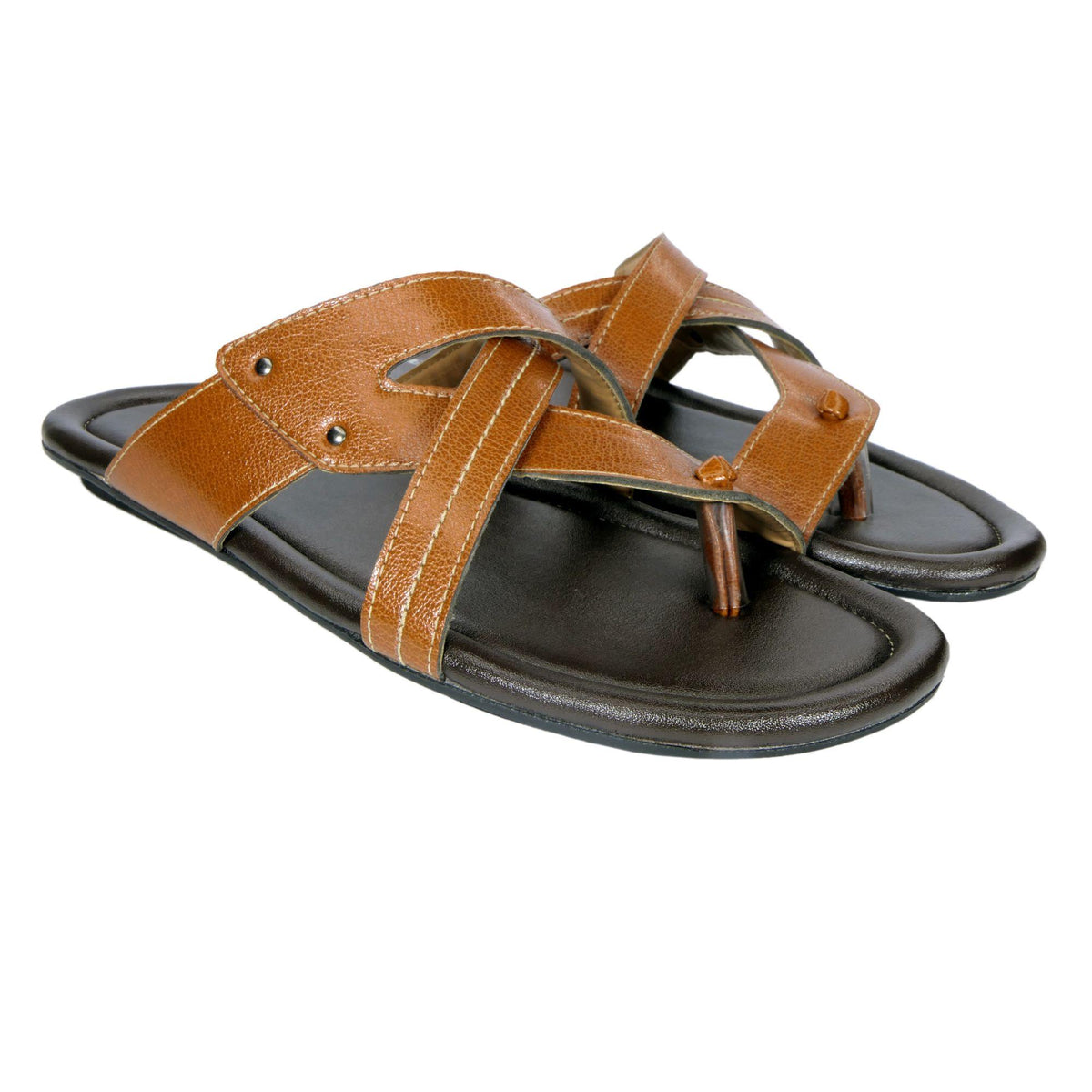 AM PM Genuine Leather Men's Daily Wear Slippers