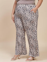 Flambeur Damen-Hose mit Animalprint, Übergröße