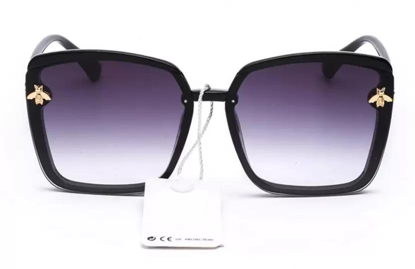 UV Protection Over-sized Sunglasses (64) (For Women, Violet)