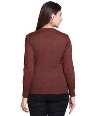 Women's Solid Woolen Full Sleeves Sweater