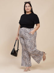 Flambeur Damen-Hose mit Animalprint, Übergröße