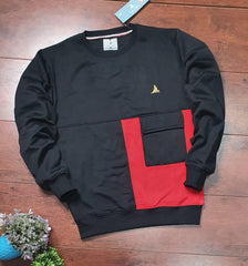 Männer Fleece Sweatshirt mit Farbblock und langen Ärmeln