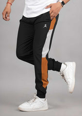 Men's Lycra Color Block Panel Jogger