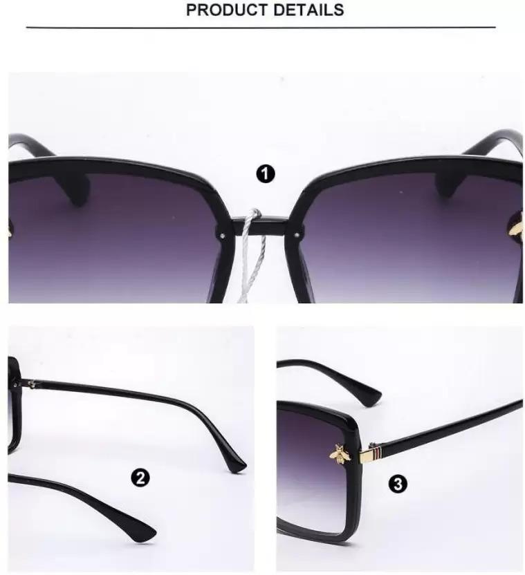 UV Protection Over-sized Sunglasses (64) (For Women, Violet)