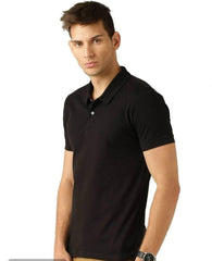 Cotton Blend Polo Neck Solid T-Shirt (Pack of 3)