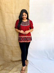 Ajrakh cotton Top - 3