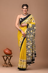 Cotton Molmol Saree - 1