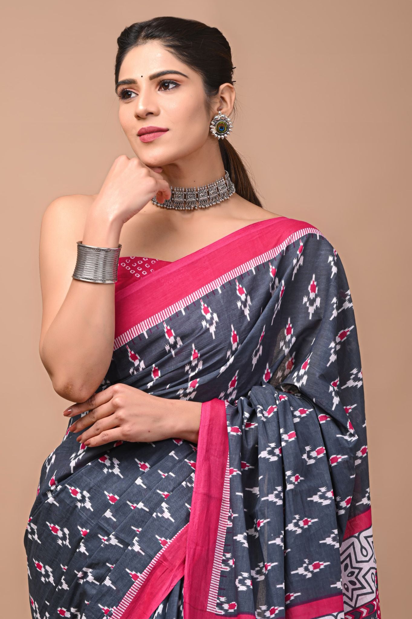 Cotton Molmol Saree - 6