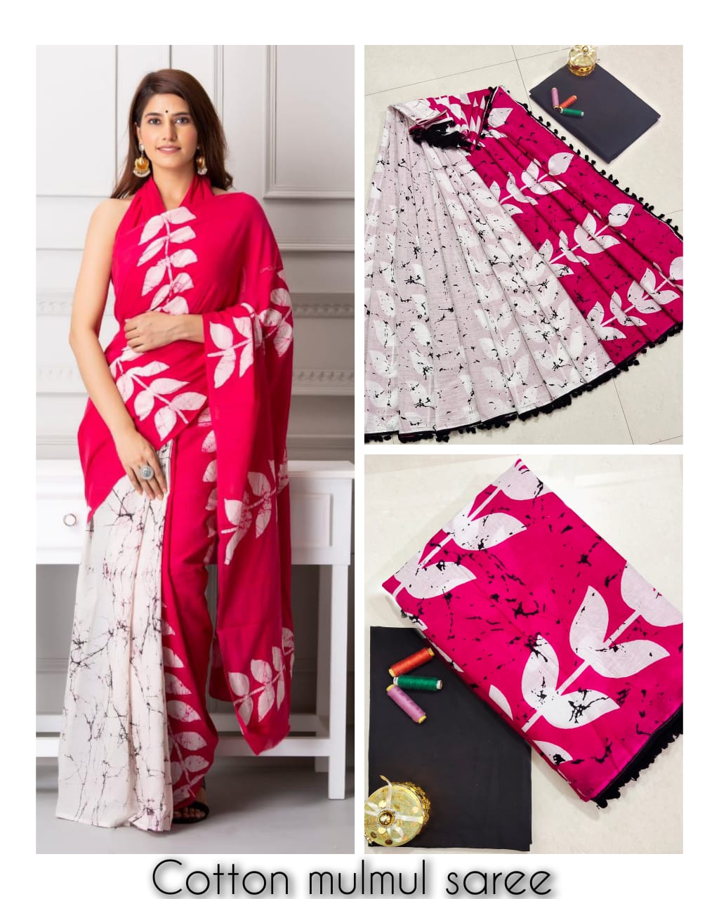 Cotton Molmol Saree - 8